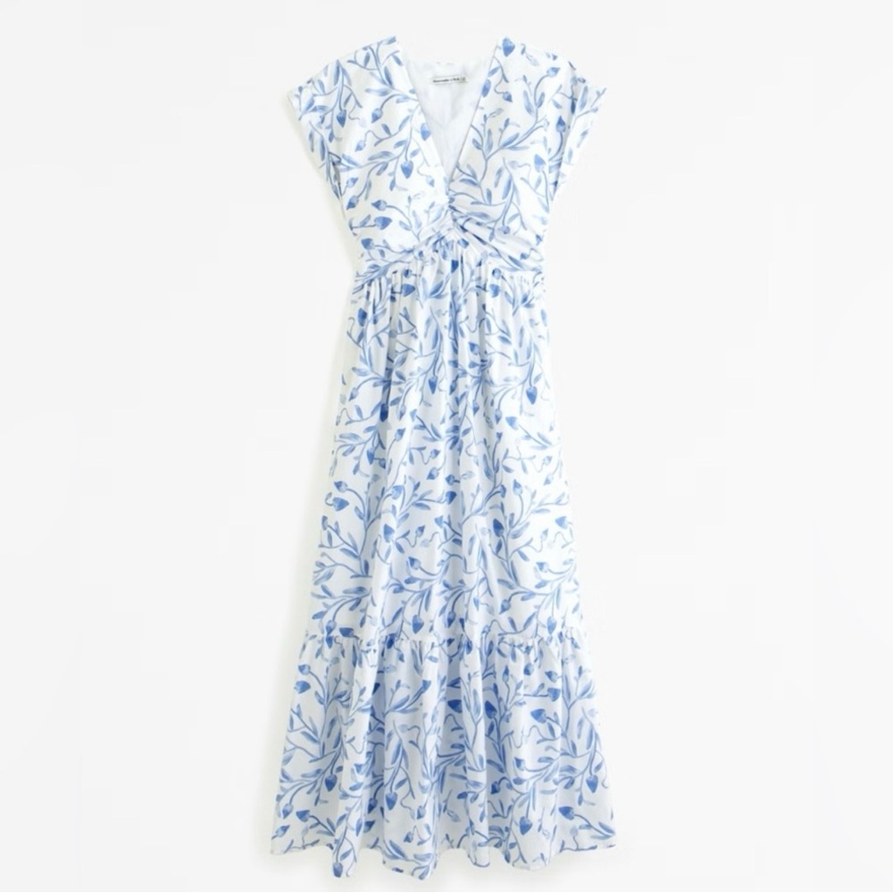 Abercrombie poplin midi dress